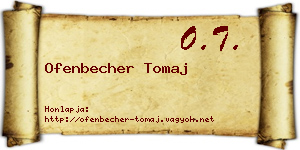 Ofenbecher Tomaj névjegykártya